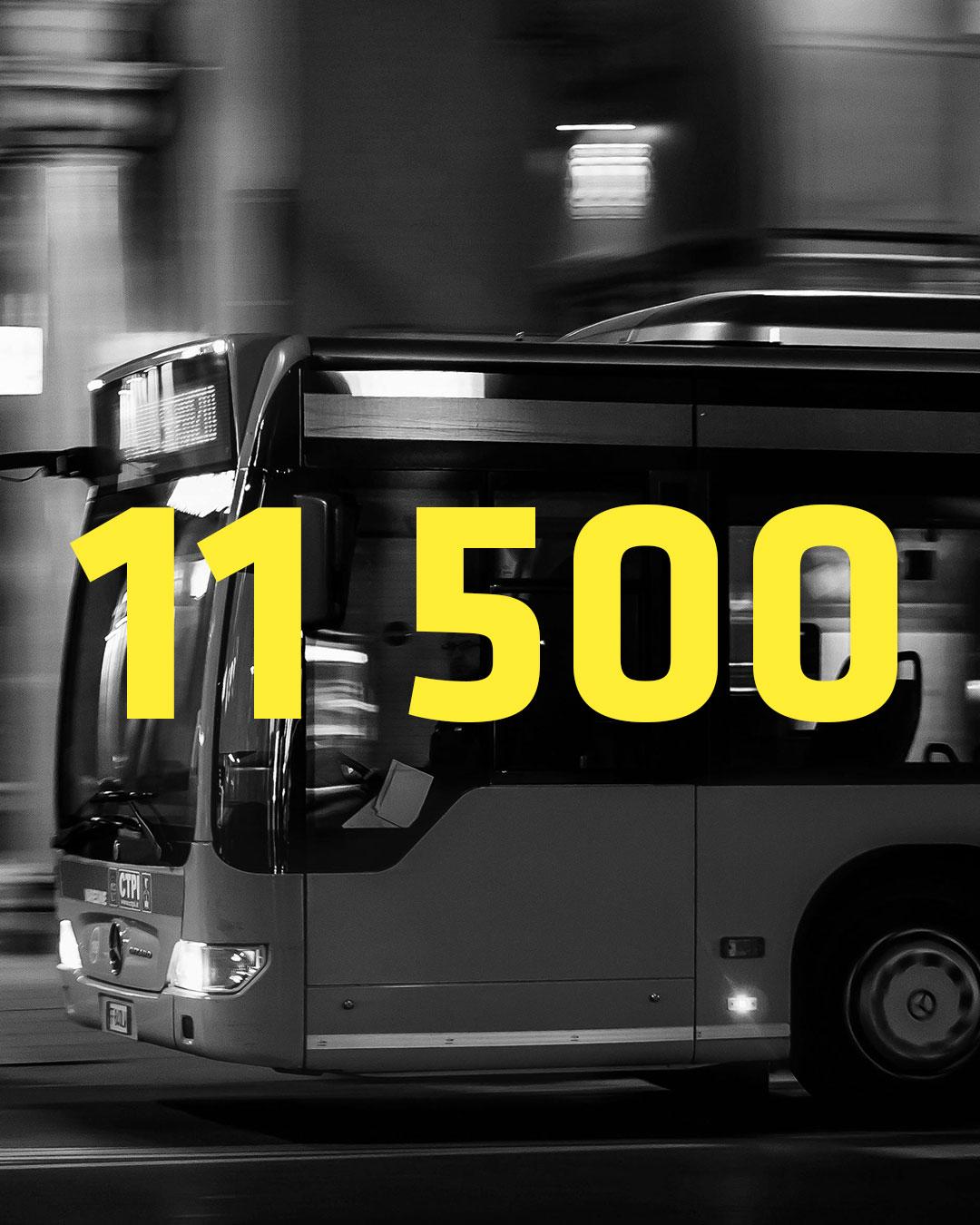 11 500 personer kördes gratis till arenorna